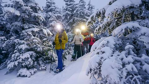 Night Time Snowshoe Hike at Stratton