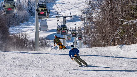 Stratton Skiers on Lower Standard