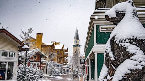 Fresh snow at Stratton Village